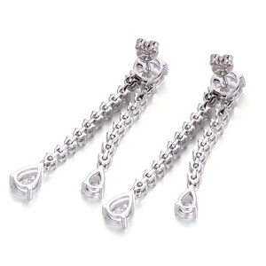 Boucles d'oreilles en diamant de laboratoire IGI 6 carats, or blanc massif 10k 14k 18k, boucles d'oreilles de haute qualité, boucles d'oreilles de soirée, bijoux de luxe - Product Image 2