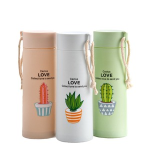 Tasse à succulentes en verre à double paroi, motif dessin animé, pour étudiants, mug portable, cadeau d'affaires créatif, texte et logo personnalisables - Product Image 5