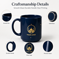 Tasses en Porcelaine Fine (Bone China) en Gros 11/12/15 Oz Grande Capacité, Sûres pour les Aliments, Anti-Fuite, Tasses à Café OEM/ODM, Boîte Cadeau Personnalisée pour Hôtels