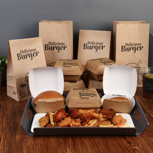 Caja de Cartón Kraft Impermeable y Reciclable para Hamburguesas y Papas Fritas para Llevar, con su Propio Logotipo - Product Image 6