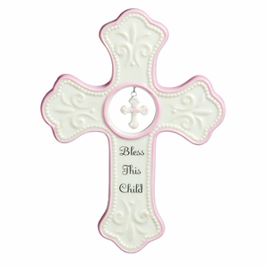 Cruz de Cerámica Pintada a Mano para Niños - Excelente Regalo para Bautizo, Cristening o Baby Shower - Product Image 3