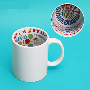 Tazas <span class=keywords><strong>de</strong></span> Gres Blancas para Sublimación, Grado A, 11 oz, Aptas para Contacto con Alimentos, Pintura Interior <span class=keywords><strong>de</strong></span> Color, Regalos para Navidad y San Valentín - Product Image 5