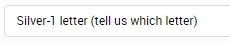 Lettera Silver-1 (indicaci quale lettera)