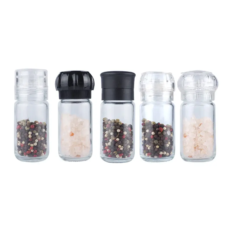 Hochwertige transparente manuelle Salz mühle 80ml Pfeffermühle Manuelle Gewürzmühle