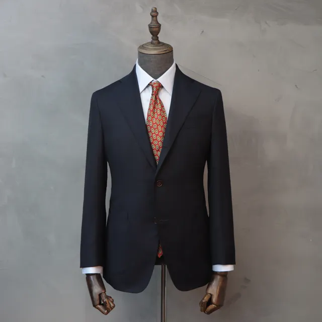 MTM Phong Cách Ý Hoàn Toàn Làm Bằng Tay Đầy Đủ Vải Bespoke Thợ May Phù Hợp Với Kinh Doanh Mens Phù Hợp Với Chất Lượng Cao Phù Hợp Với Màu Đen 100% Len