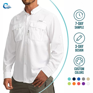 Camisa de Pesca para <span class=keywords><strong>Hombre</strong></span> de Venta Directa, Manga Larga, Alta Transpirabilidad, Camisa de Trabajo para Exteriores OEM - Product Image 1