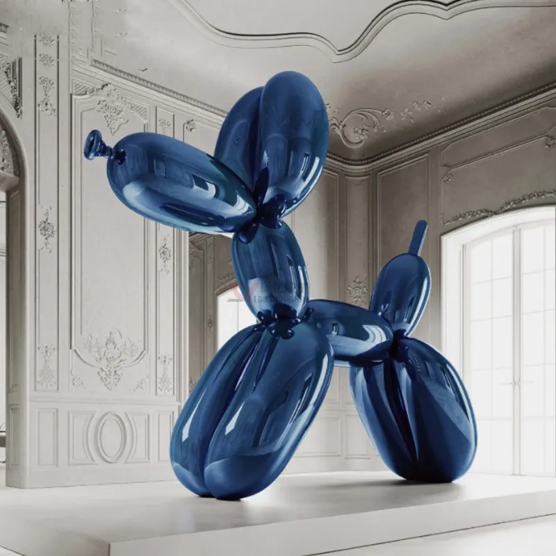 Küresel sıcak satış son kapalı orta hacimli modern sanat tarzı balon köpek GRP heykel