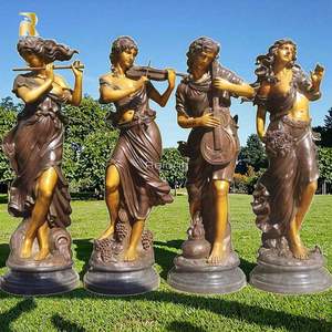 Rolong maniero di lusso decorazione giardino esterno stile antico a grandezza naturale quattro stagioni statua in bronzo scultura - Product Image 1