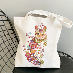 Canvas Handbag Embroidery Kit, Vintage Flowers Pattern Tote Bag Embroidery Making Kit for Beginners Canvas Bag Cross Stitch Kits
