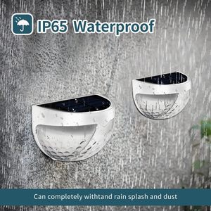 ไฟรั้วโซลาร์ LED ขนาดเล็กกันน้ำกลางแจ้ง IP65 พร้อมเซ็นเซอร์ตรวจจับความเคลื่อนไหว แสงสีขาวอบอุ่น สำหรับสวนและบันไดในบ้าน - Product Image 5