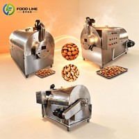 Industriële notenroostermachine compatibel met toevoer- en afvoerapparatuur