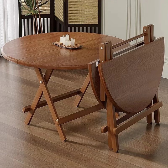 Customization Direct Deal Home Furniture Kitchen Dining Restaurant Wooden Folding Dinner Table for Dining Room