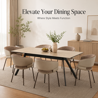 Usine chinoise vend des tables à manger rectangulaires modernes sur mesure avec pieds en métal et plateau en céramique et verre trempé