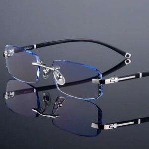 Nuevas Gafas de Lectura de Alta Gama sin Montura con Bloqueo de Luz Azul, <span class=keywords><strong>Lentes</strong></span> de Resina con Forma Cuadrada Anti-Fatiga para Rostro Cuadrado - Product Image 1
