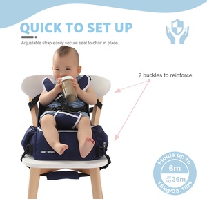 Chaise haute pliable pour bébé, sac de voyage léger pour enfant, avec harnais à 5 points, limite de <span class=keywords><strong>poids</strong></span> <span class=keywords><strong>et</strong></span> hauteur, siège <span class=keywords><strong>rehausseur</strong></span> - Product Image 2