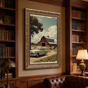 ลายพิมพ์เครื่องรางโบราณขนาด 8x12 นิ้ว พร้อมกรอบทองสำหรับงานพิธีกรรม - Product Image 3