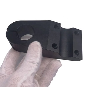 High Precision Aluminum CNC Machining Part Custom Black Anodized Cnc Machined 6061-T6 Aluminum Racing Bicycle Stem Cnc Parts