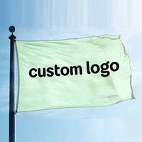 Drapeau publicitaire personnalisé double face 3x5 pieds |   Drapeau promotionnel en polyester tricoté, imprimé numériquement, imperméable et écologique