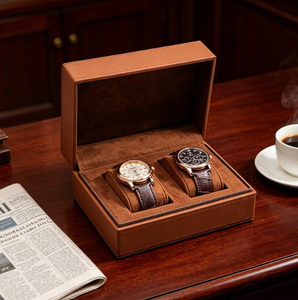 Support de montre rectangulaire classique en cuir artificiel personnalisé haut de gamme avec logo, boîte cadeau élégante pour la Saint-Valentin - Product Image 5