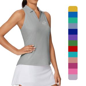 Venta al por mayor personalizado sin costuras ligero Activewear Tank Tops cuello en V Racerback diseño liso tenis Tank Top mujeres - Product Image 1
