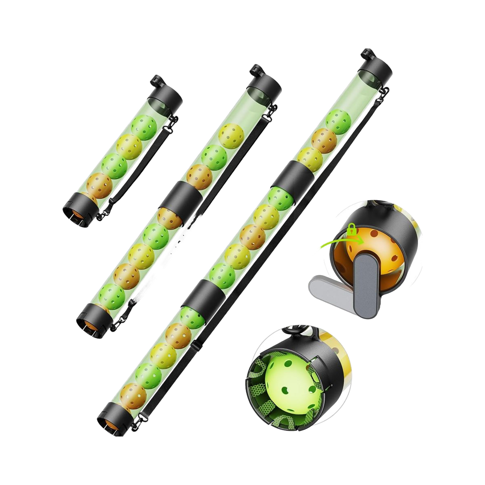 17-Piece Durable Pickleball Ball Retriever Storage Strap Quick Pickleball Tube Ball Pickup Back Saver Pickleball Accessories