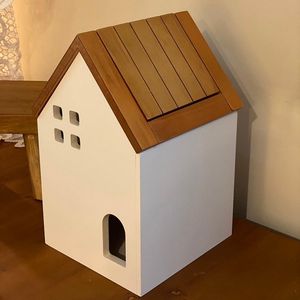 Vente chaude Maison En Forme De Village Cabine <span class=keywords><strong>Poubelle</strong></span> Couverture Tournante Table De Maquillage Seau De Stockage <span class=keywords><strong>Poubelle</strong></span> En Bois Décorative - Product Image 3