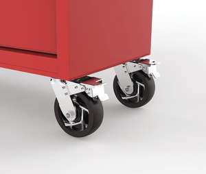 LIBENLI 46 в. Мобильный верстак с твердым деревянным верхом, шкаф для инструментов красный - Product Image 6