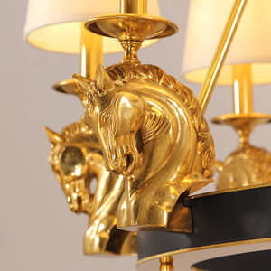 Jewellerytop klasik yuvarlak kapalı lüks kolye ışık orta yüzyıl siyah avizeler antika vagon tekerlek avize - Product Image 5