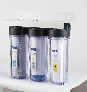 Filtre à eau manuel sous l'évier à 3 étages pour la maison avec matériau plastique Triplet Stage Design - Product Image 1