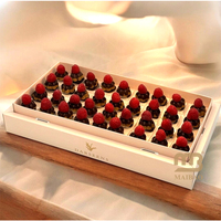 Boîte Cadeau de Luxe Personnalisée pour Pâtisseries Arabes, Desserts, Chocolats, Crownies, Basbusa, Gâteau aux Dattes avec Poignée de Transport