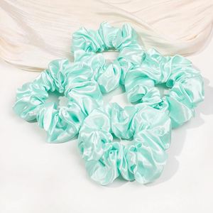 Satin Cloth Scrunchies Fashion Bands Bow Elastic Bracelets Ponytail Accessories for Women and Girls Hair Band Portable - Product Image 4