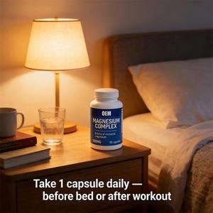 Cápsulas de Glicinato de Magnesio para Adultos OEM, Gran Venta, Mejora la Densidad Ósea, Apoyo para el Sueño, 90 Cápsulas por Botella, Productos de Belleza - Product Image 4