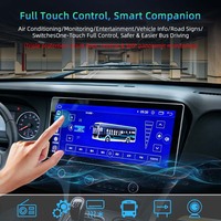 Vente flash : Système de contrôle central Android pour bus et fourgonnettes, écran de contrôle intelligent de 12,3 pouces avec 2 ports USB, 4 ports vidéo AHD, GPS, FM pour bus