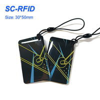 Étiquette intelligente RFID en colle époxy anti-taches 125KHz 13.56MHz pré-codée pour la reconnaissance d'identité des utilisateurs de vélo partagé