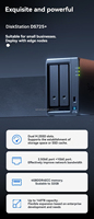 Ds725 + Serveur de stockage Mini Data Nas à 2 baies avec port 2,5 GbE intégré pour petites entreprises