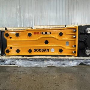 Martillo hidráulico de tipo superior SOOSAN, martillo de roca SB 121, excavadoras pesadas de 28-35 toneladas, incluida la construcción de motor de cincel - Product Image 1