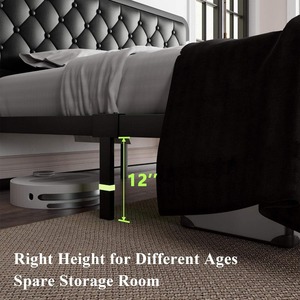 <span class=keywords><strong>Vintage</strong></span> Lederen Hoofdeinde Stevig Ijzeren Platform Huis En Hotel Slaapkamer Meubels Lederen Platform Bed Fram