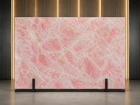 Dalle de marbre rose Poléage Effet Glacial Polie pour Panneau Mural Décoratif, Plan de Travail de Cuisine, Plateau de Meuble-Lavabo de Salle de Bain, Contour de Cheminée et Plateau de Console en Pierre