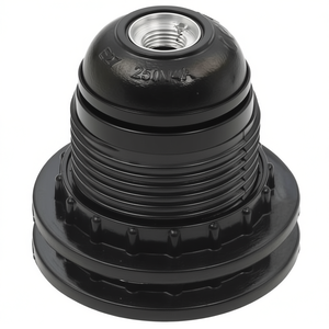 Support de lampe E27 avec 2 anneaux noirs pour la fixation de la base de l'ampoule - Product Image 2