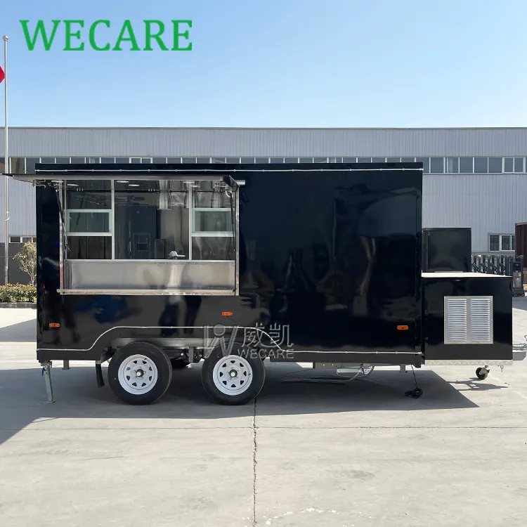 WECARE 맞춤형 칵테일 커피 주스 바 아이스크림 트럭 모바일 주방 식품 트레일러 피자 푸드 트럭 완비된 레스토랑