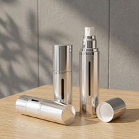 Flacon pulvérisateur sous vide haut de gamme pour crème contour des yeux, emballage cosmétique, flacon rond 50 ml en plastique AS, conteneur airless pour écran solaire