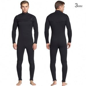 Traje <span class=keywords><strong>de</strong></span> Neopreno Personalizado <span class=keywords><strong>de</strong></span> Alta Calidad para Hombre, Negro, 3mm, con Cierre Frontal en el <span class=keywords><strong>Pecho</strong></span>, Mangas Largas, para Buceo, Surf y Natación - Product Image 1