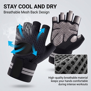 Guantes de Gimnasio Transpirables COFIT al por Mayor, Guantes Ligeros para Fitness, Levantamiento de Pesas, Ciclismo, Ejercicio y Remo - Product Image 3