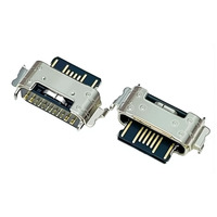 Conector USB-C Hembra de Montaje Medio SMT de 16 Pines, Receptáculo USB 3.1 Tipo C para Banco de Energía, Reloj Inteligente y Electrónica de Consumo