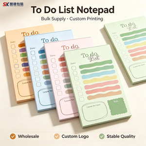 Bloc-notes de liste de tâches SK, blocs-notes colorés, logo personnalisé, approvisionnement en gros - Product Image 1