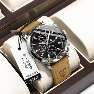Reloj de Pulsera de Lujo POEDAGAR para Hombre, Resistente al Agua, Luminoso, Cronógrafo, con Fecha, Reloj Deportivo de Cuero para Hombre, Relojes de Cuarzo <span class=keywords><strong>932</strong></span> - Product Image 3