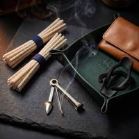 Kit de fumeur de luxe portable tout-en-un avec plateau à rouler à impression personnalisée, nettoyeurs de pipe en coton premium, broyeur métallique et outils pour pipe