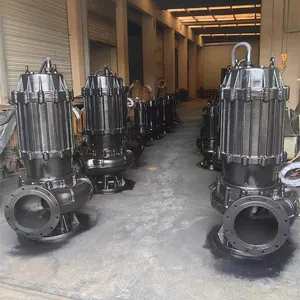 Pompe à eaux usées submersible d'approvisionnement d'usine avec impulseur de boîtier en acier inoxydable pour l'eau sale