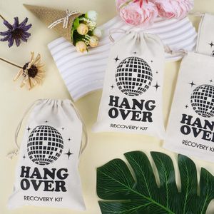Sacs de récupération après une gueule de bois, pochettes réutilisables en coton avec cordon de serrage pour cadeaux de fête de bachelorette, décorations de fête de bachelier, fête prénuptiale - Product Image 3