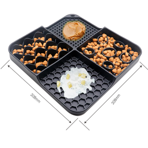 Tapis de nourriture lente pour animaux de compagnie SIMP Pad, pratique, sans BPA, 4 en 1, séparé, à ventouse - Product Image 6